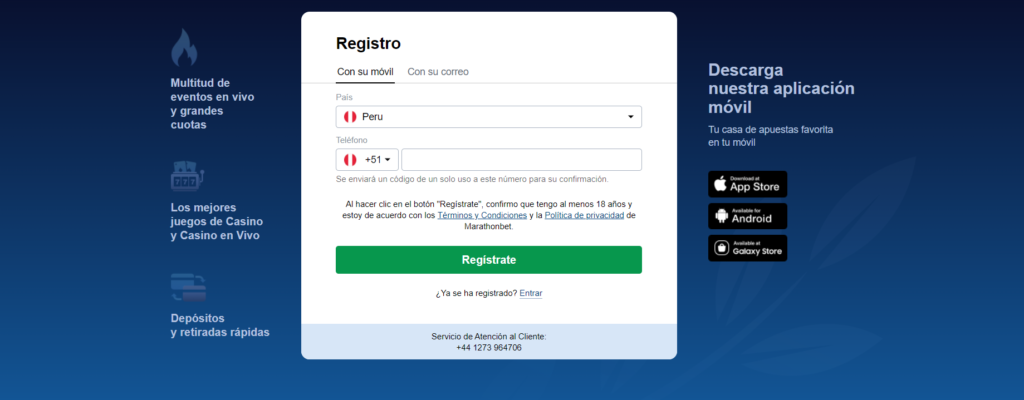 MARATHONBET COMO REGISTRARSE